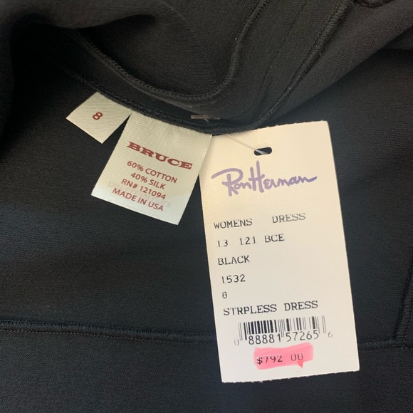 Bruce Ron Herman Black Strapless Dress - Picture 10 of 13